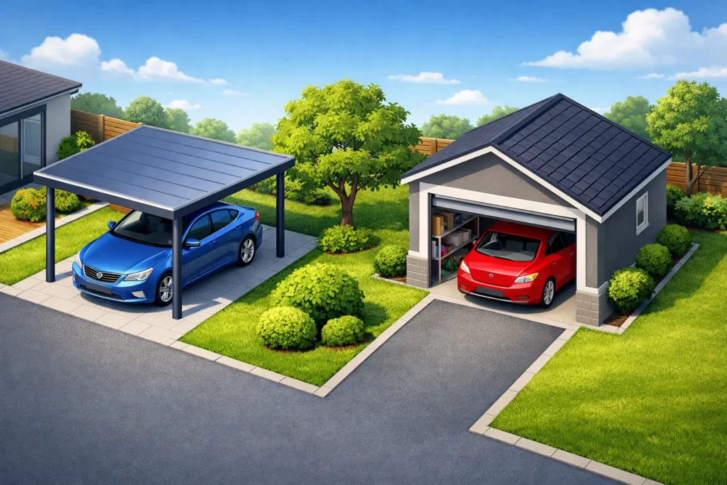 Carport oder Garage vergleichen: Was passt?