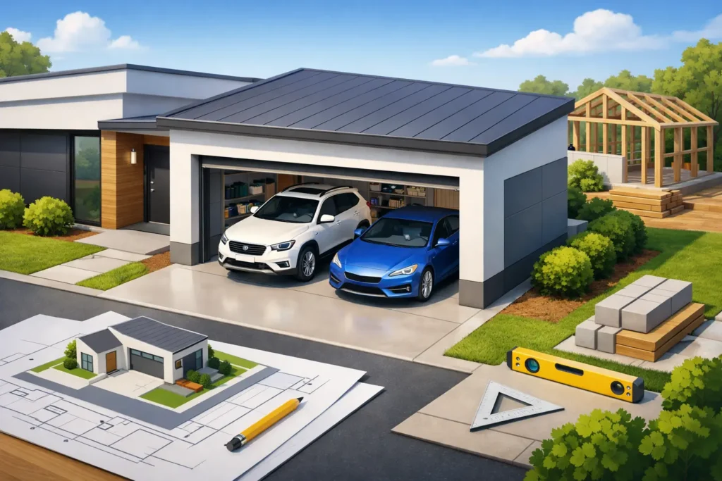 Garage für zwei Autos richtig planen und bauen