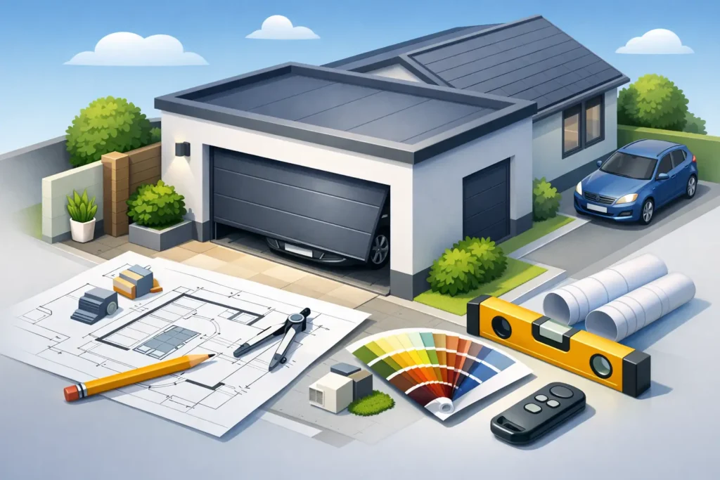 Garage mit Sektionaltor richtig planen