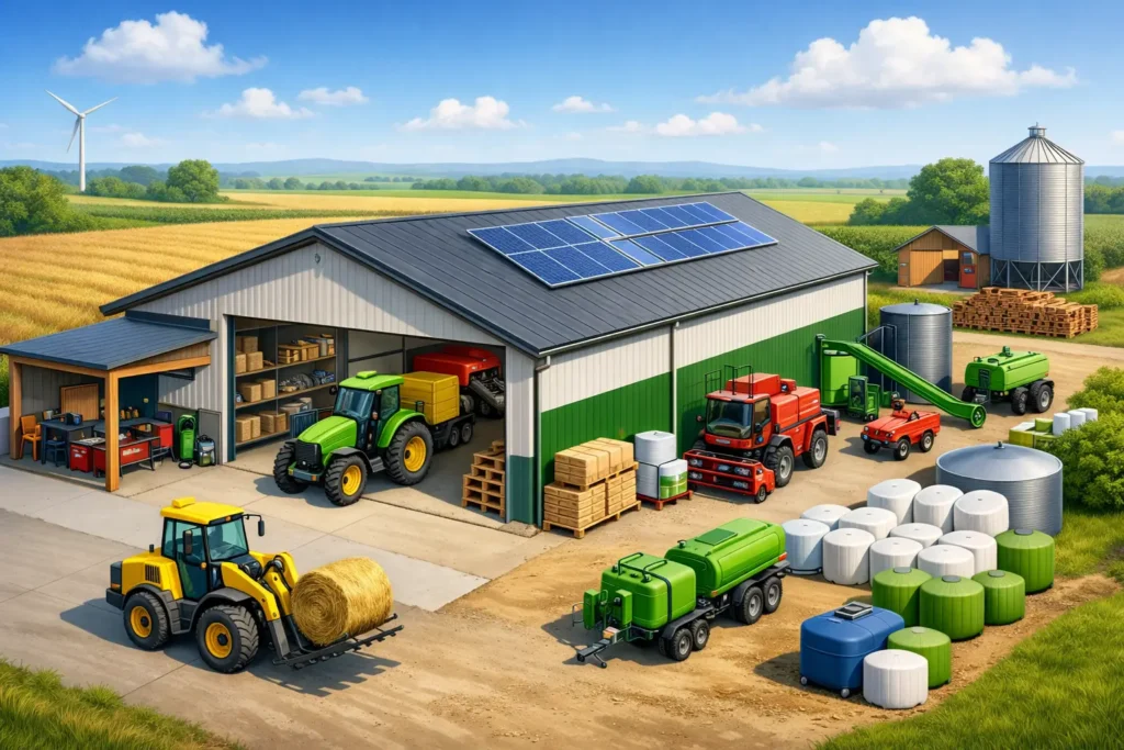 Landwirtschaftliche Halle richtig ausstatten