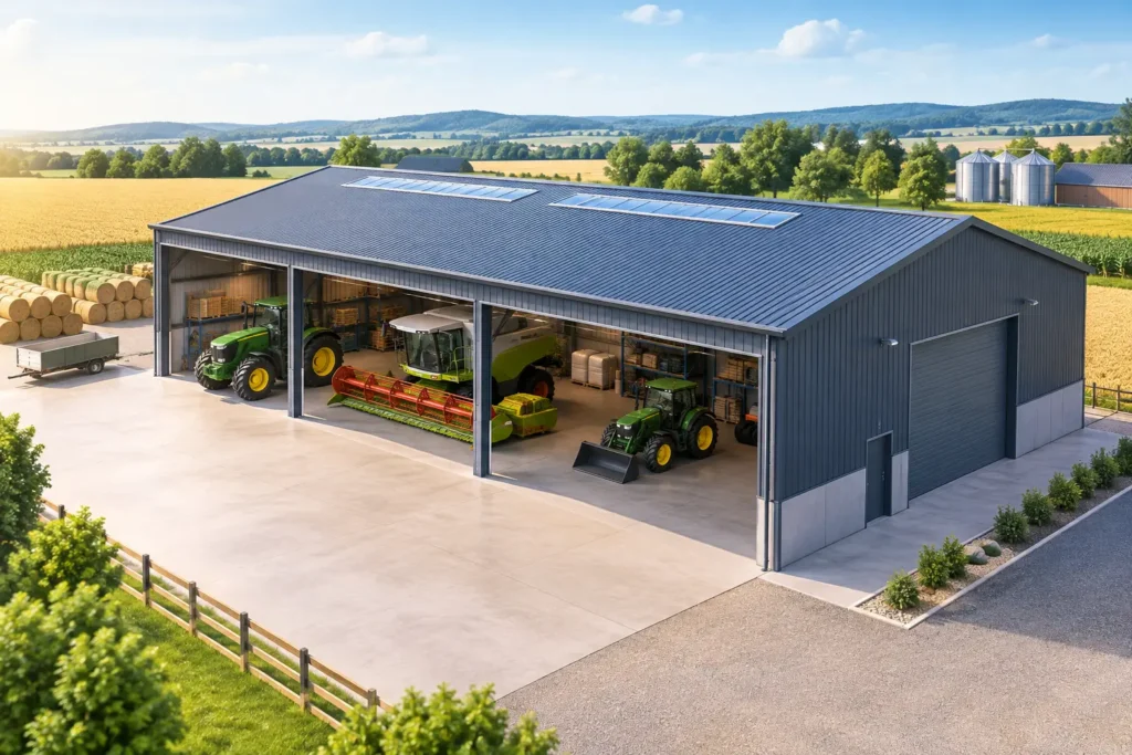 Maschinenhalle für Landwirtschaft als Referenz