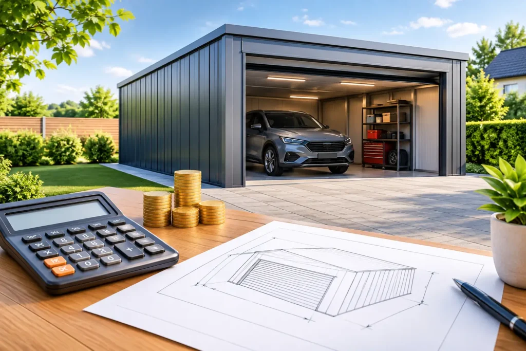 Was kostet eine Stahlgarage? Preise richtig planen